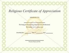 church usher certificate of appreciation