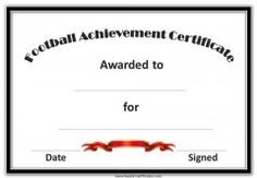 The 27 Best Certificate Templates Images On Pinterest Football Certificates Free