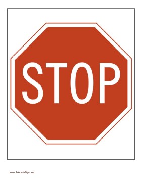 This Printable Stop Sign Is Red And White Just Like Those You See Image