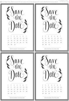 Three Free Microsoft Word Save The Date Templates Perfect For Printable Invitation