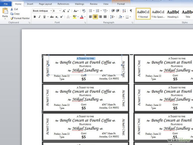 Ticket Template Microsoft Word How To Make Event Tickets On