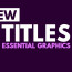 Titles And Essential Graphics Tutorial In Adobe Premiere Pro CC 2017 Title Styles