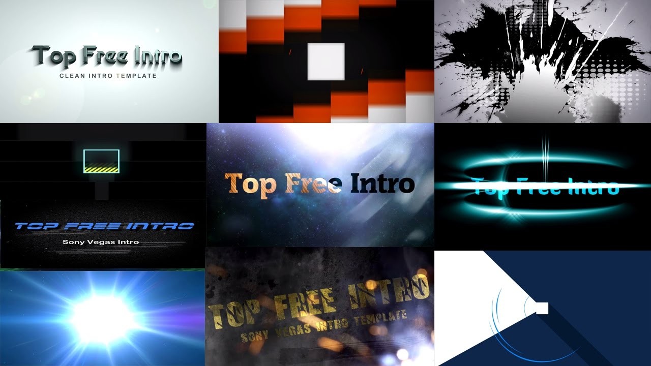 Top 10 Intro Templates Free Sony Vegas Pro 13 Download YouTube