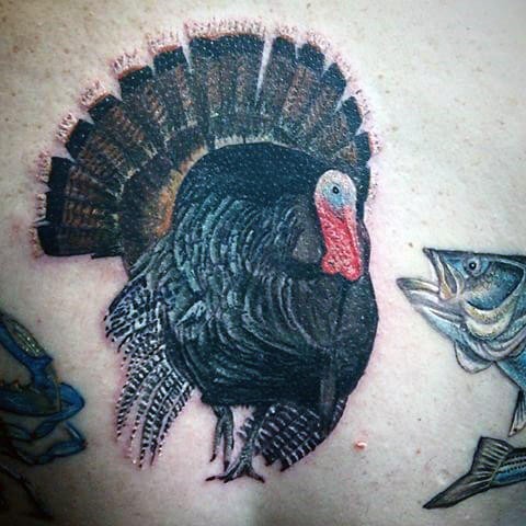 Top 40 Best Turkey Tattoos For Men Game Bird Design Ideas Feather