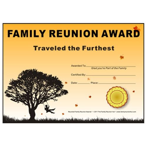 Traveled The Furthest Award Down South Theme Free Family Reunion Awards Printables