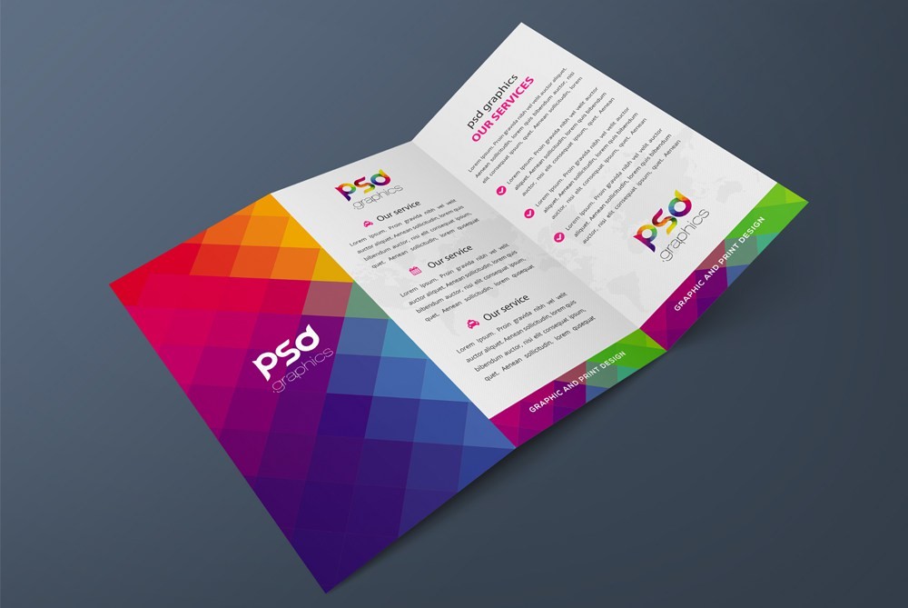 Tri Fold Brochure Mockup Free PSD Graphics UXFree COM