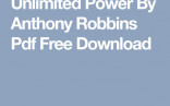 Unlimited Power By Anthony Robbins Pinterest English Book And Books Pdf Free Download