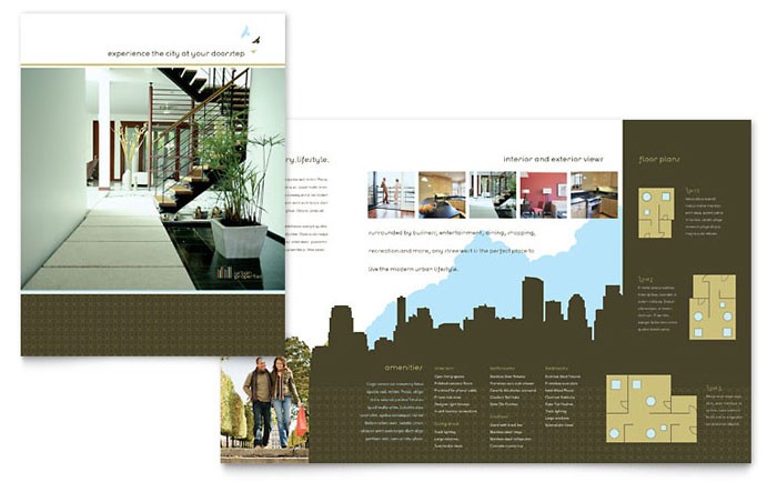 Urban Real Estate Brochure Template Design Examples