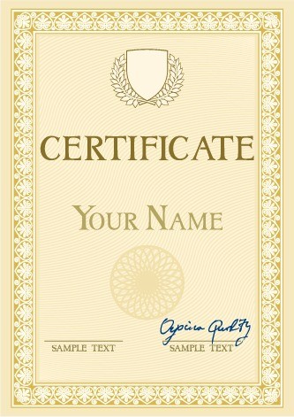 Vector Beautifully Certificate Template Authorization