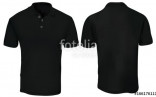 Vector Illustration Of Blank Black Polo T Shirt Template Front And Back