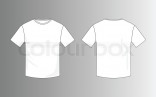 Vector Of Blank White Men T Shirt Template For Mock Up Stock