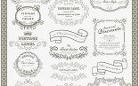 Vector Vintage Border Continental Frame Pattern PNG And Free Download