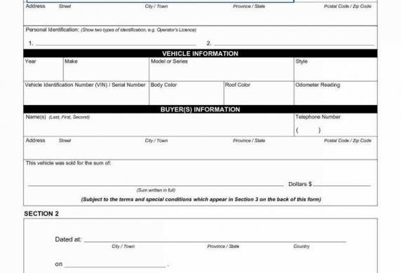 Vehicle Bill Of Sale Template Georgia Together With Car