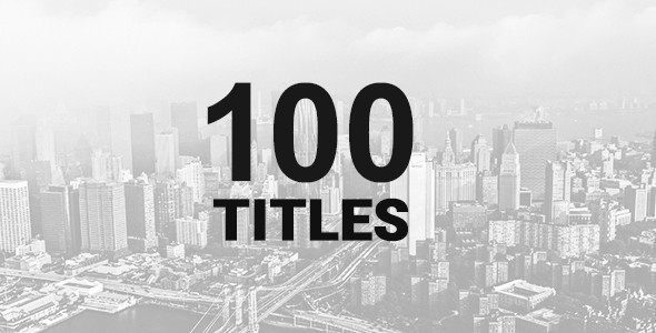 VIDEOHIVE 100 TITLES PACK FREE After EFFECTS TEMPLATE Free Effects Titles
