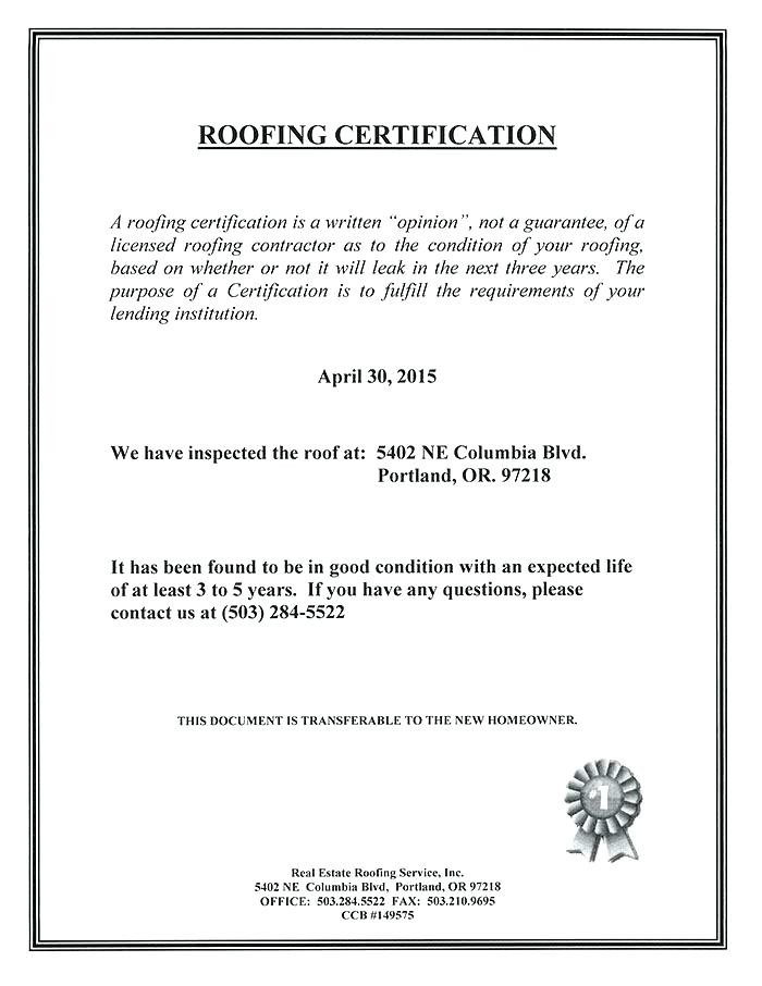 Warranty Guarantee Template Related Post Free Templates For Roof Certification Form