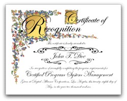 We Sell Custom Certificate Of Recognition And Appreciation Awards
