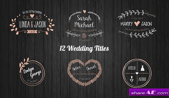 Wedding Free After Effects Templates Intro Titles