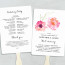 Wedding Program Fans Template Free Design Example Monogram Templates