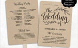 Wedding Program Template 64 Free Word PDF PSD Documents Paddle Fan Programs
