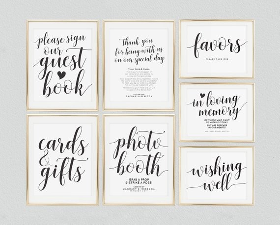 Wedding Signs Printable Package Bundle