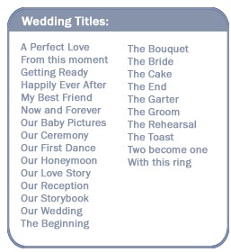 Wedding Titles Scrapbook And Paper Crafts Pinterest Title Ideas