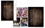 Winery Brochure Template Design Wine