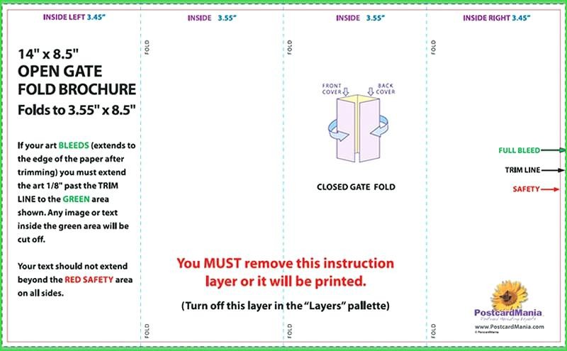 X Fold Brochure Template Double Gate Indesign Suidakra Info Gatefold
