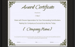 Years Of Service Award Certificate Templates Zrom Tk Template Word