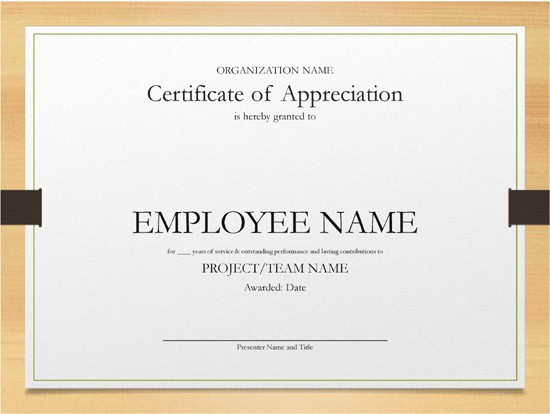 Years Of Service Certificate Zrom Tk Template Word