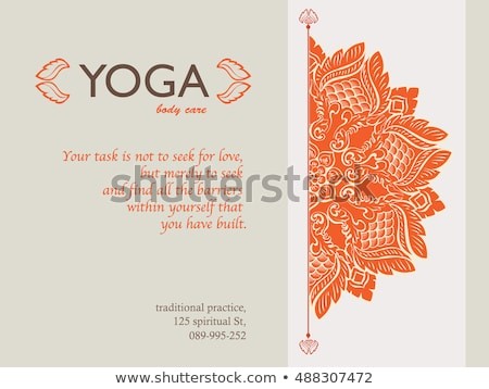 Yoga Gift Certificate Template Mandala Text Stock Vector Royalty Free