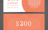 Yoga Studio Gift Certificate Template Royalty Free Vector Templates