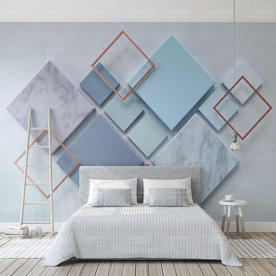 Bedroom Background   Custom Photo Wallpaper Modern Geometric Marble 3D Wall Murals Living Room Bedroom Backdrop Wall Papers