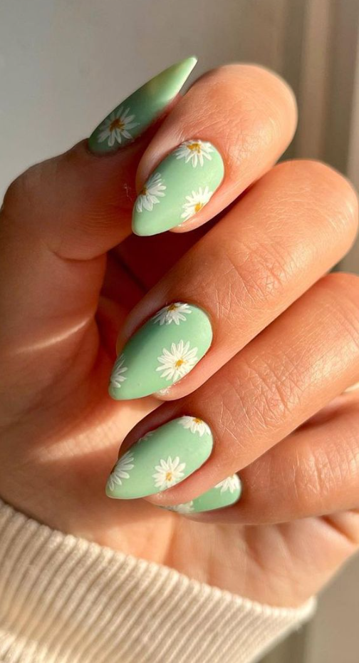 Nails Spring - Mint Green nails Nail design Cute nails