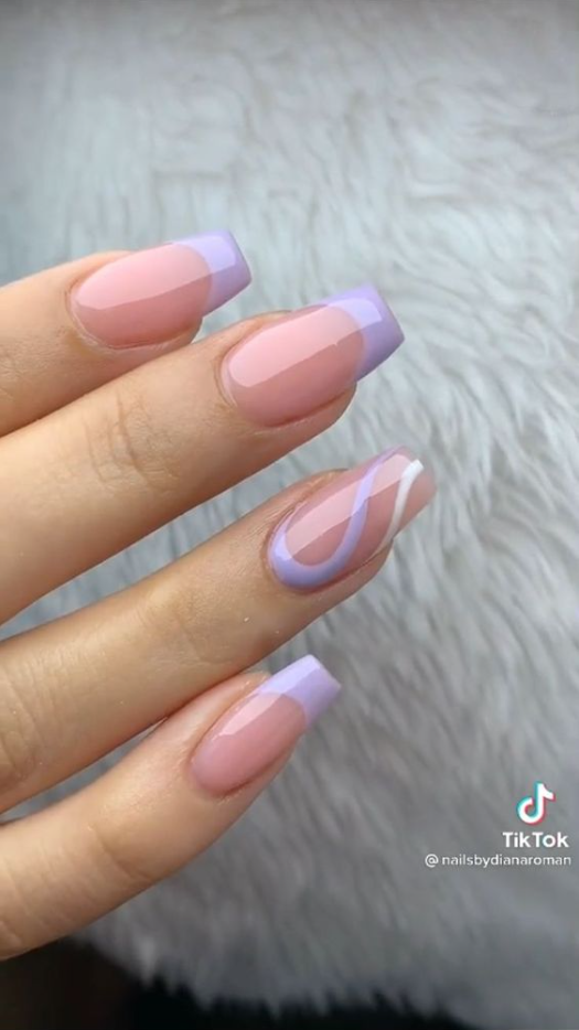 Spring Nails Purple - Purple nails Purple acrylic nails Stylish nails