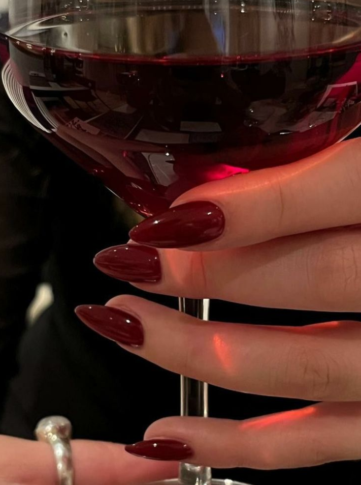 Cherry Wine Nails Design