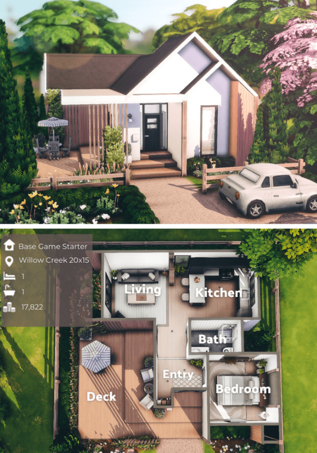 Sims 4 Base Game Starter Home