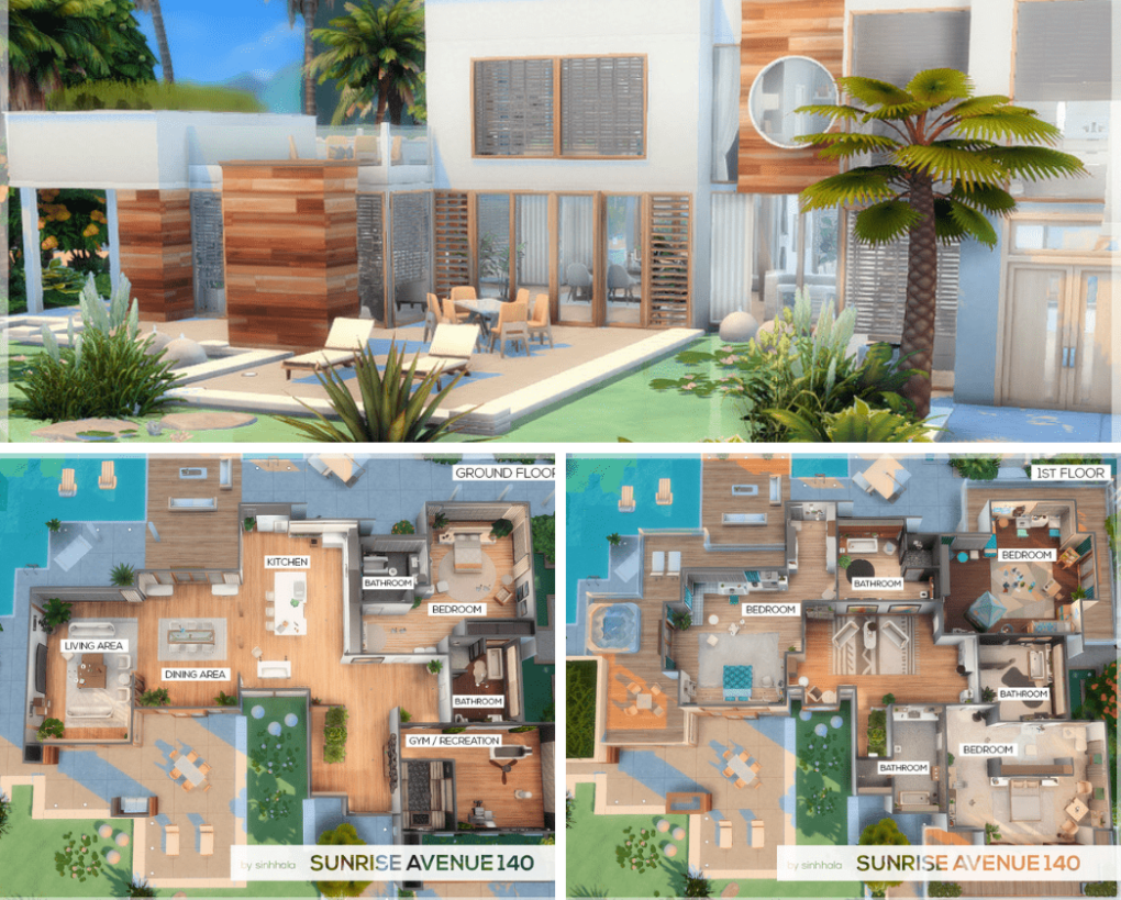 Sims 4 Modern House Layout